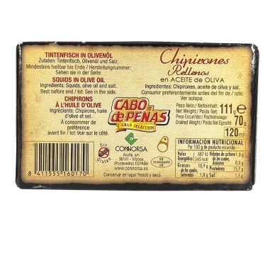 Chipirón relleno aceite de oliva 120g