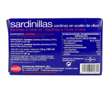 Sardinillas en aceite de oliva 16/22