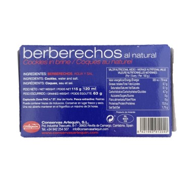 Berberechos al natural 20/30 piezas