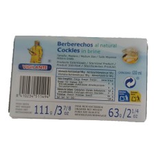 Comprar en Salazones Diego Lata de 120 ml berberechos al natural El Vigilante 35/45 piezas 2