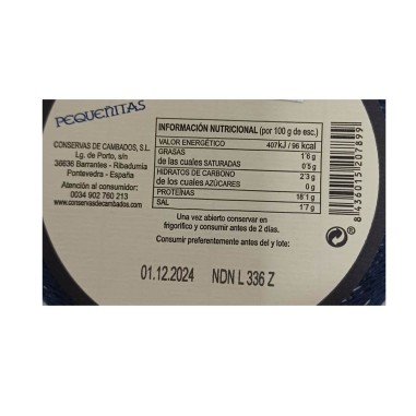 Navajas al natural pequeñitas Rías Gallegas