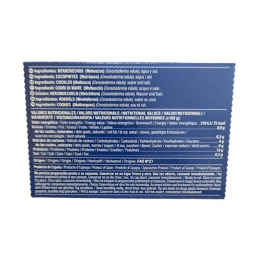 Berberechos al natural 35/45 piezas