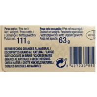 Berberechos al natural 25/35 piezas