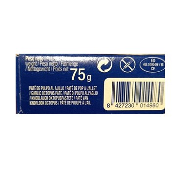 Paté de pulpo al ajillo 75g