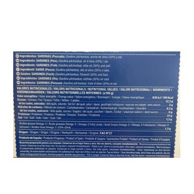 Sardinilla en aceite de oliva 16/20 piezas
