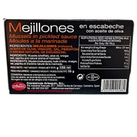 Mejillones en escabeche 6/8 piezas Serie Oro