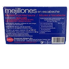 Comprar mejillones en escabeche 13/18 piezas Arlequín en Salazones Diego 2