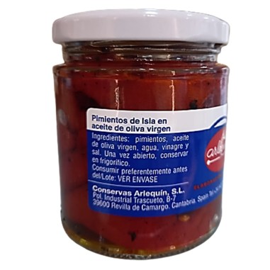 Pimientos de isla en aceite de oliva 205g