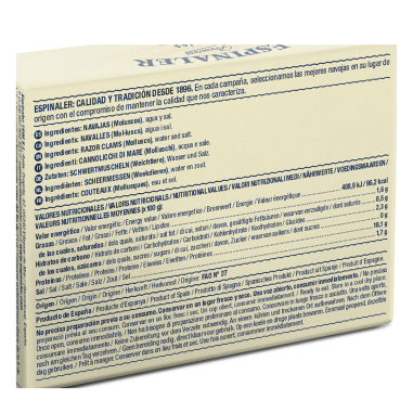 Navajas al natural 5/7 piezas