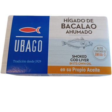 comprar Hígado de Bacalao ahumado Ubago en su propio aceite en Salazones Diego