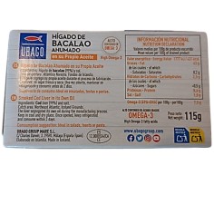 comprar Hígado de Bacalao ahumado Ubago en su propio aceite en Salazones Diego 2