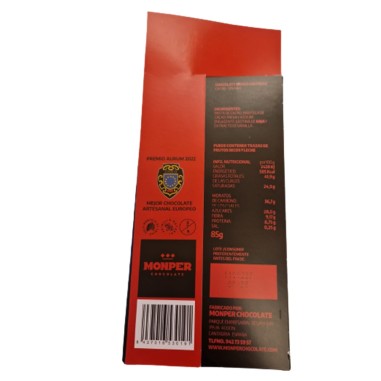 Chocolate negro con fresa 85g