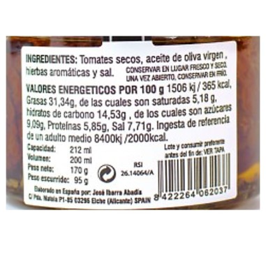 Tomates secos en aceite de oliva virgen extra...