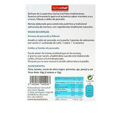 Salmorreta de mortero  (12 raciones) 2 sobres x...